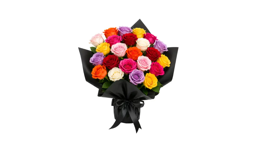 20 Mixed Roses Standing Bouquet